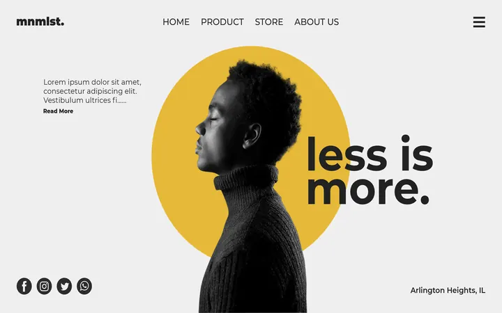 Minimalist studio slider