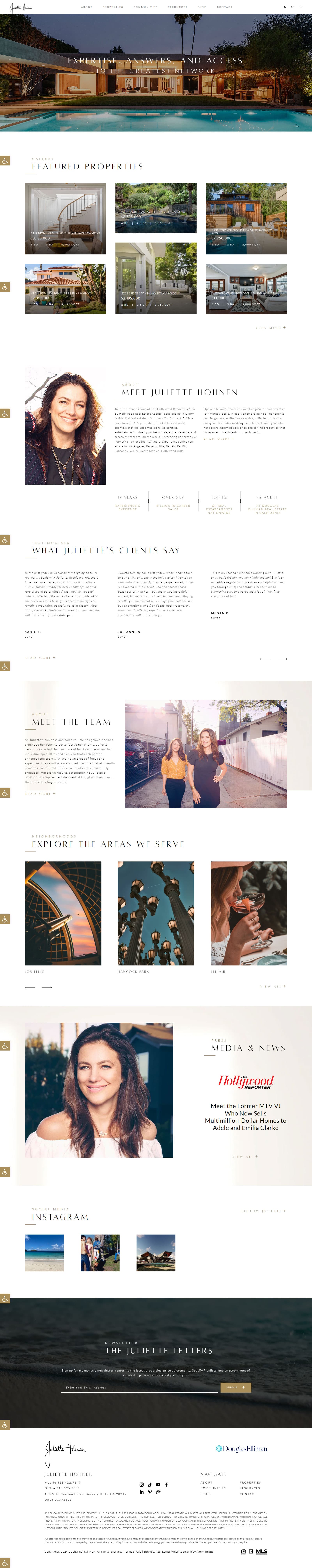 Juliette Hohnen Real Estate screenshot