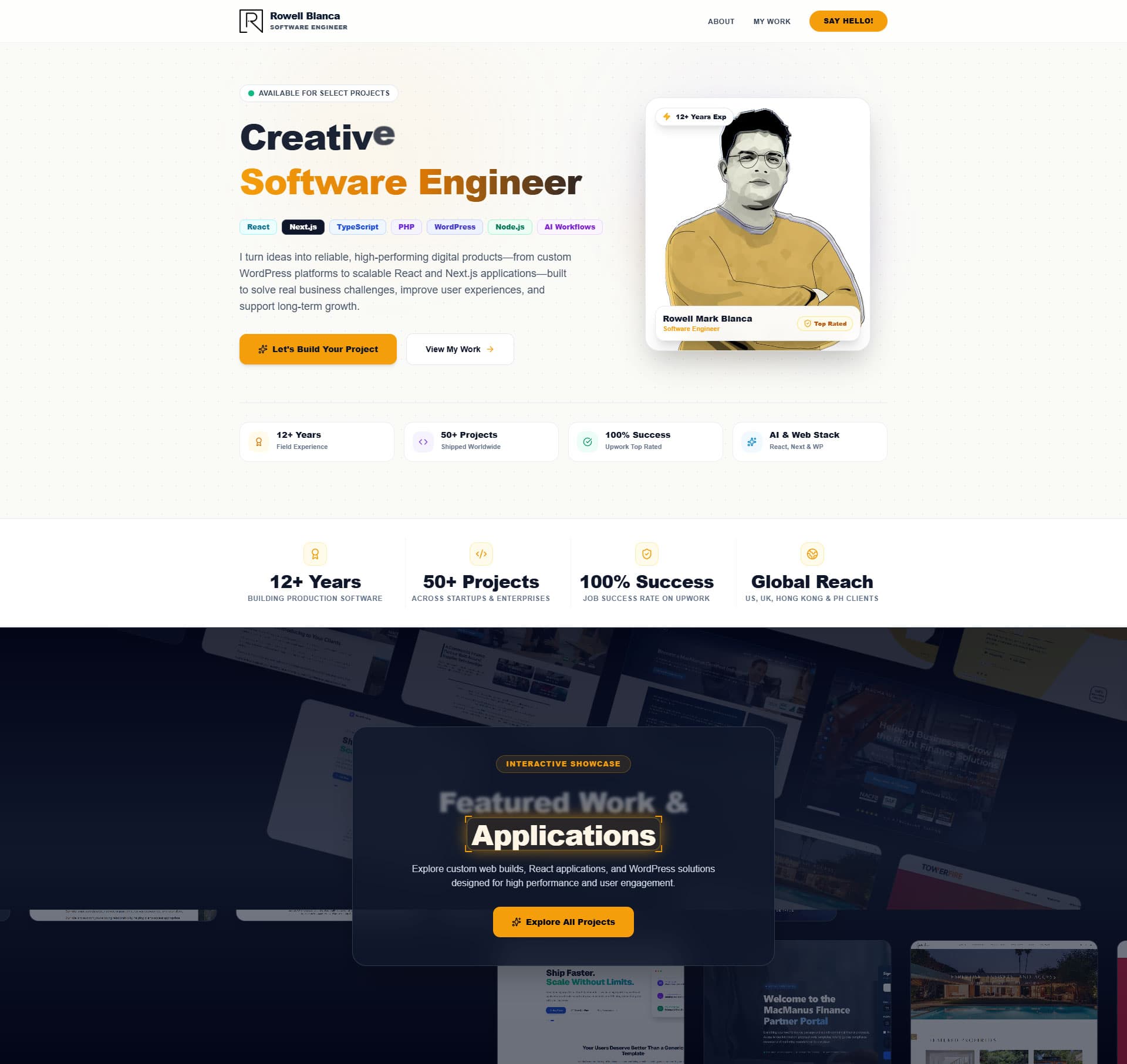 Rowell Blanca — Developer Portfolio